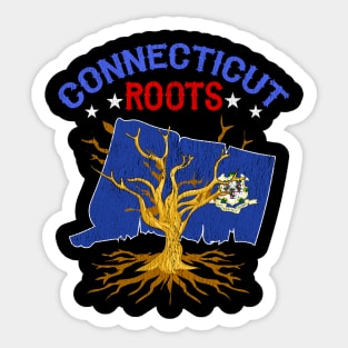 Home Connecticut Roots State Tree Gift Grown Tree Flag Lover Sticker